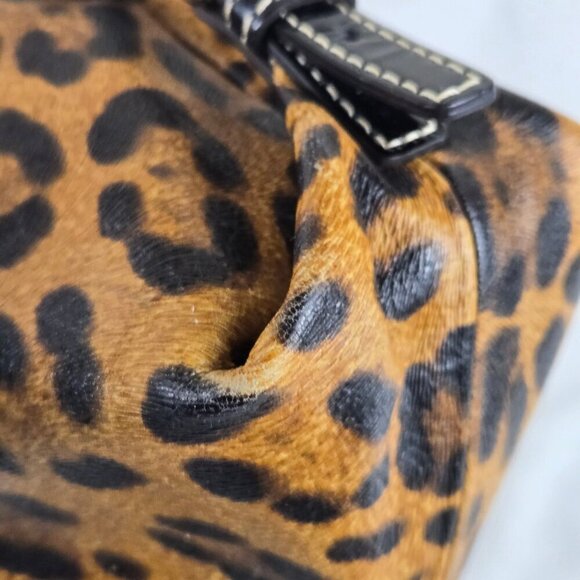 Dooney & Bourke Animal Print Small Logo Loc Sack Hobo Bag Single Strap Vintage - Picture 5 of 16